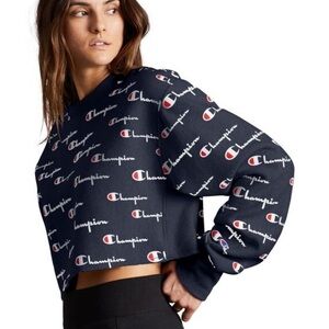 Women's Champion Life Reverse Weave Cropped Cut Off Crew- Fit